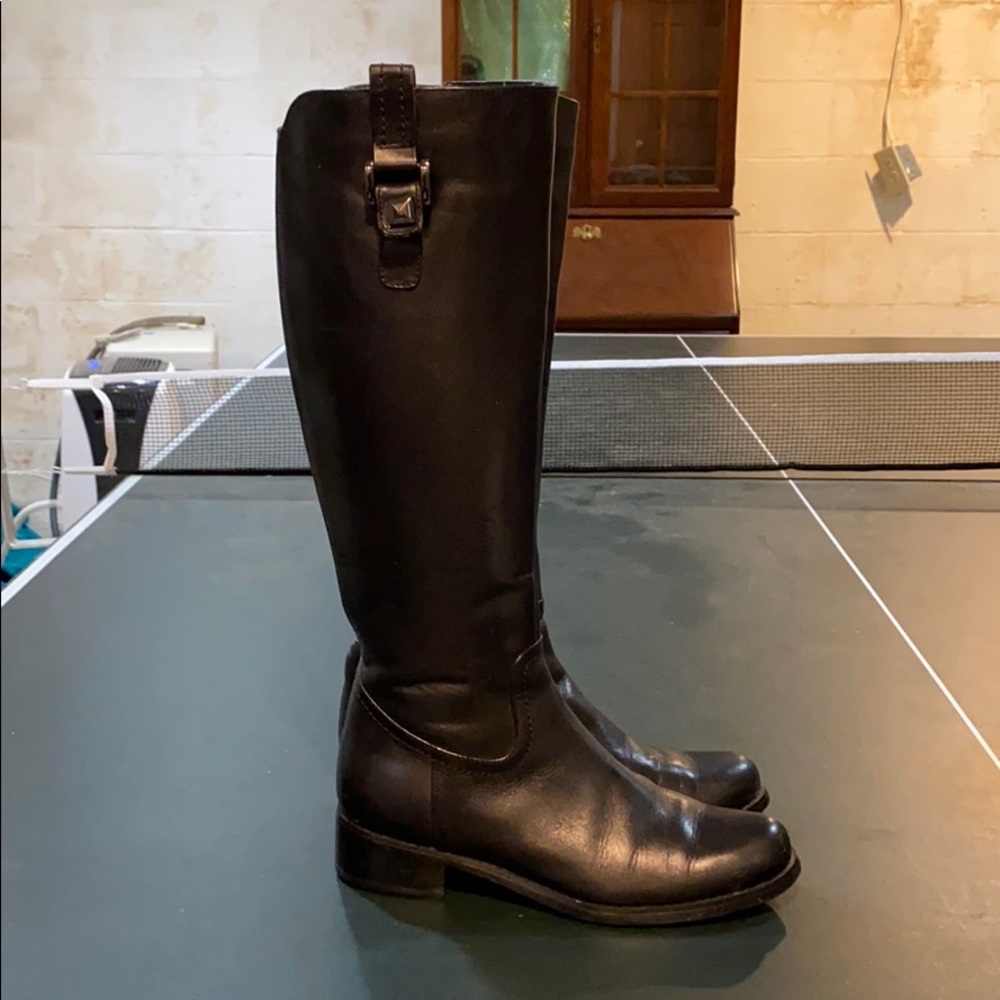 Blondo Waterproof Knee High Black Leather Boots
